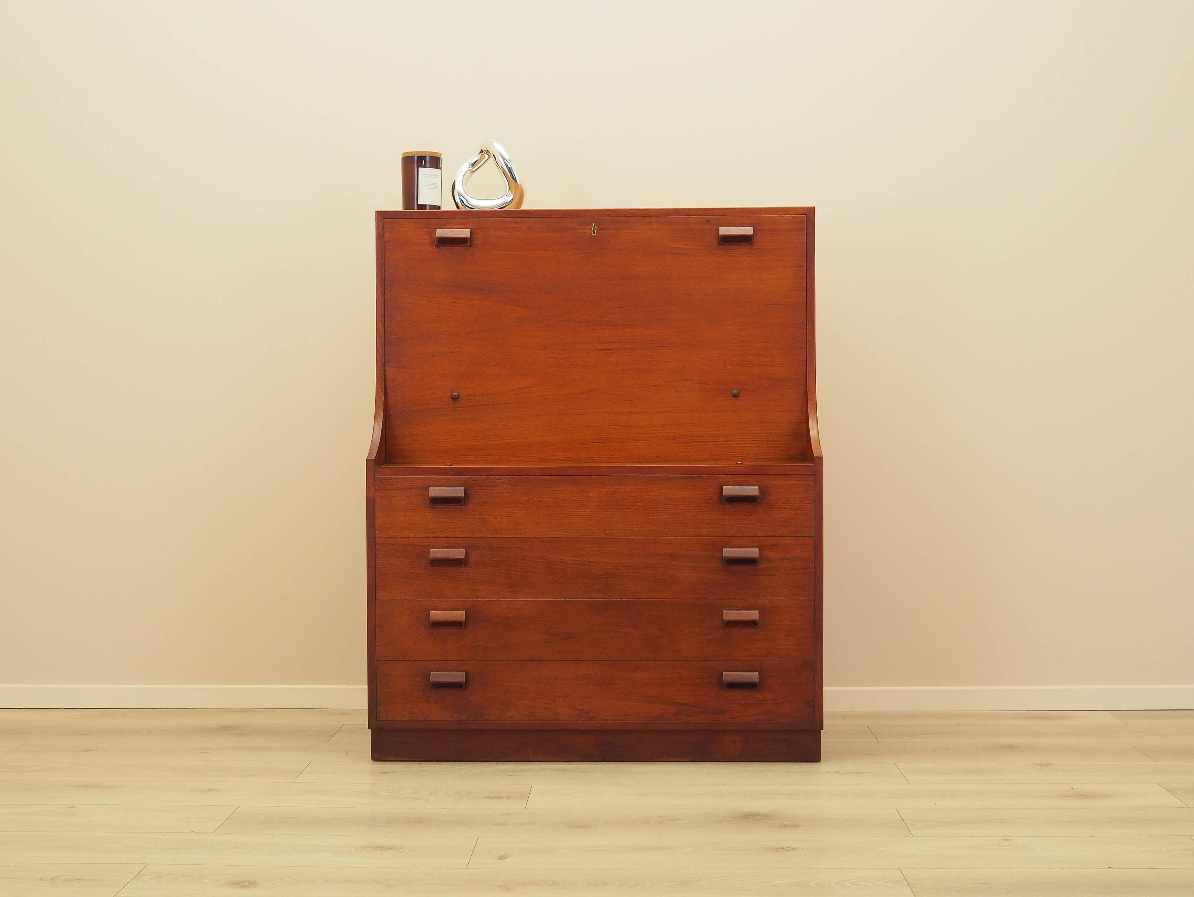 Secrétaire en teck, design danois, années 1960, designer : Børge Mogensen