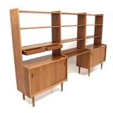Scandinavian "Triple" teak bookcase, Breo, Oderljunga, Sweden, 1960
