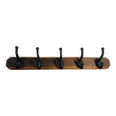 Porte manteau mural en bois 5 patères