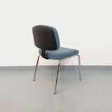 Vintage office chair in fabric and chrome from the 70s