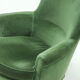 Vintage Green Velour Armchair 1950s