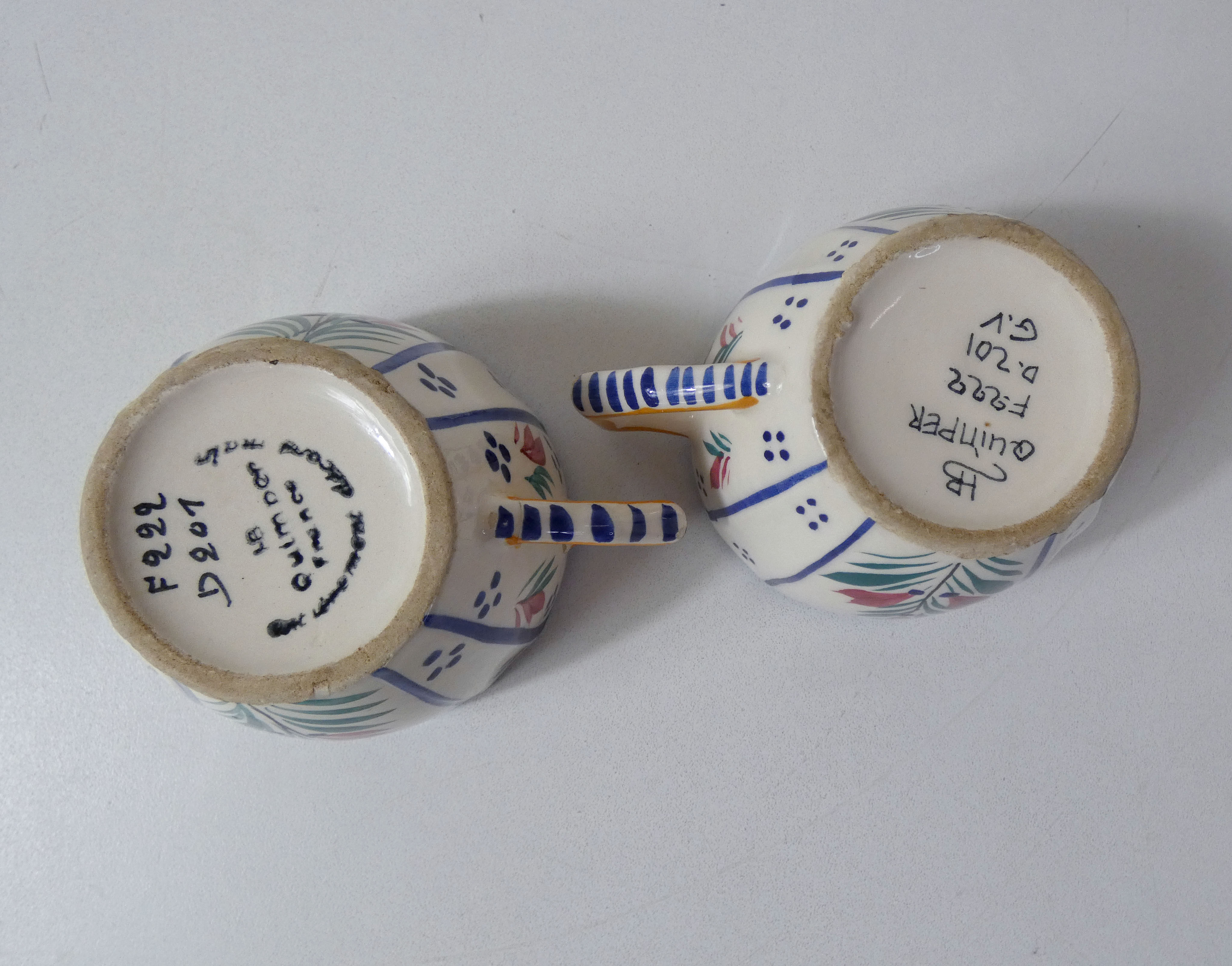 HB Quimper 2 cups and saucers