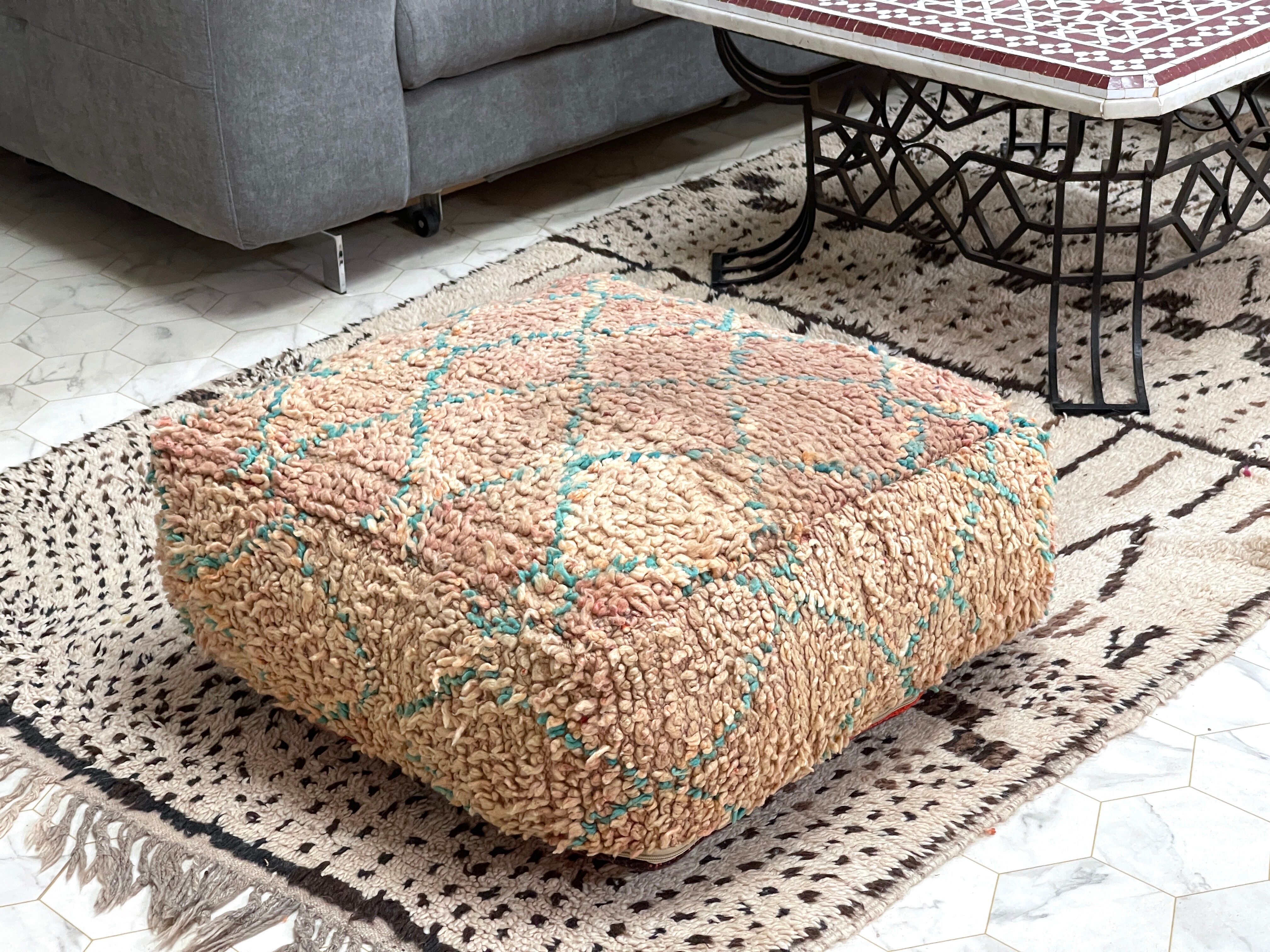 Moroccan kilim pouf