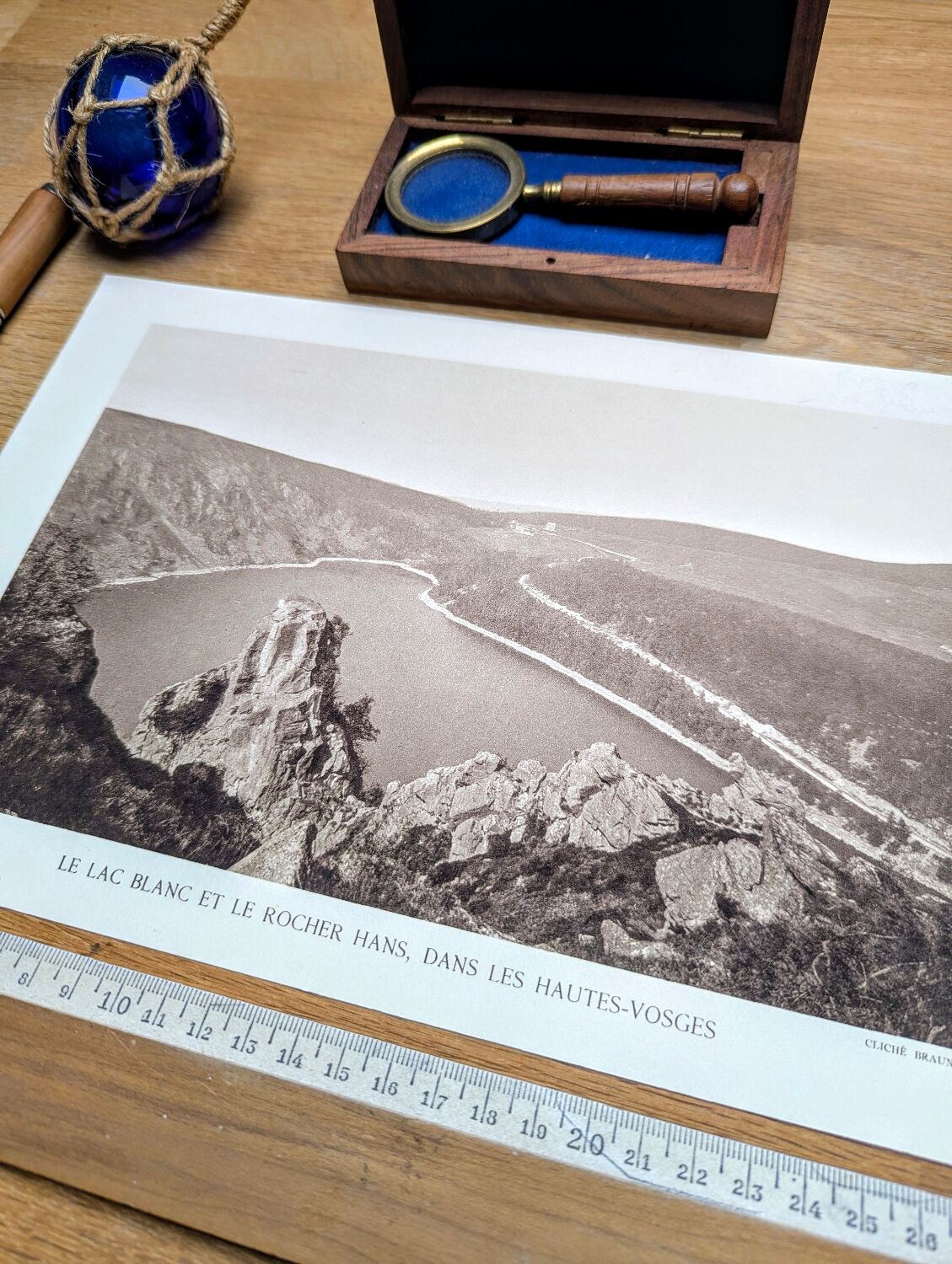 Lake Blanc, Hautes-Vosges, photo print from 1942.