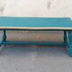 Wood and blue coffee table