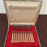 Set of 12 vintage forks and case