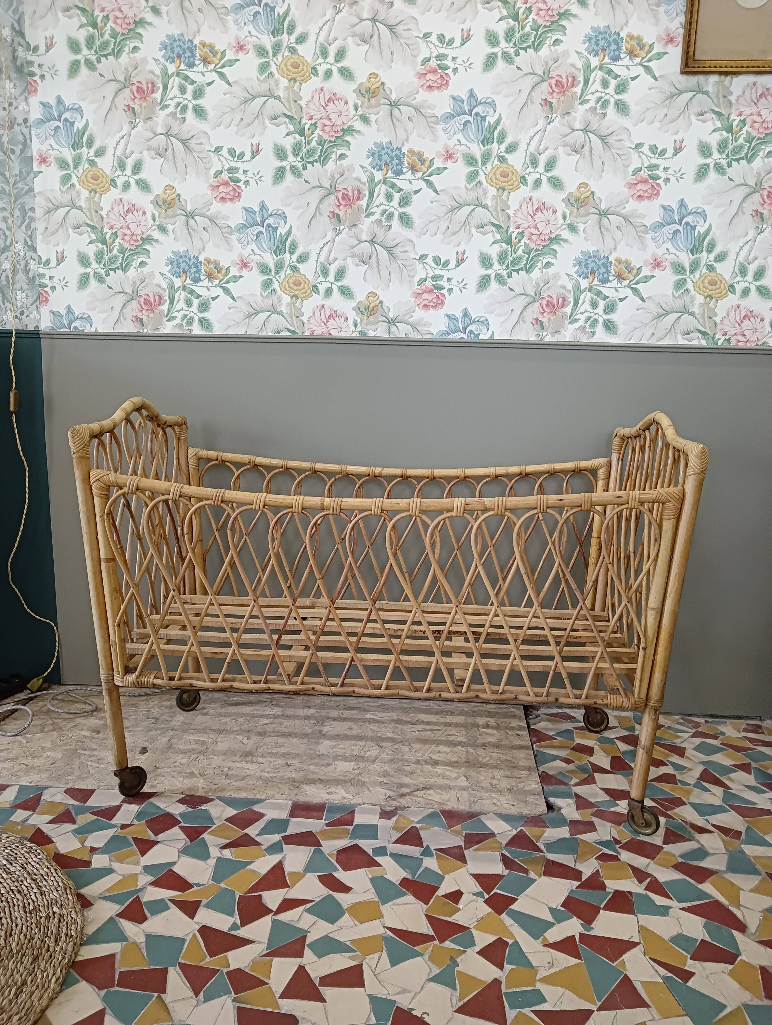 Rattan cot