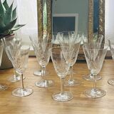 Cut crystal wine glasses