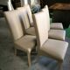 Set of 6 Italian chairs in two-tone leather