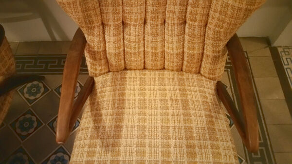 Paire de fauteuil Zig Zag vintage année 50 60
