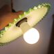 Lampe baladeuse en verre vert pâle et blanc