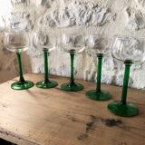 Antique white wine glasses