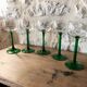 Antique white wine glasses