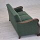 Années 50, canapé 3 places, mobilier vert mélange laine, bois de hêtre.
