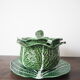 Souptureen and dish in cabbage slip
