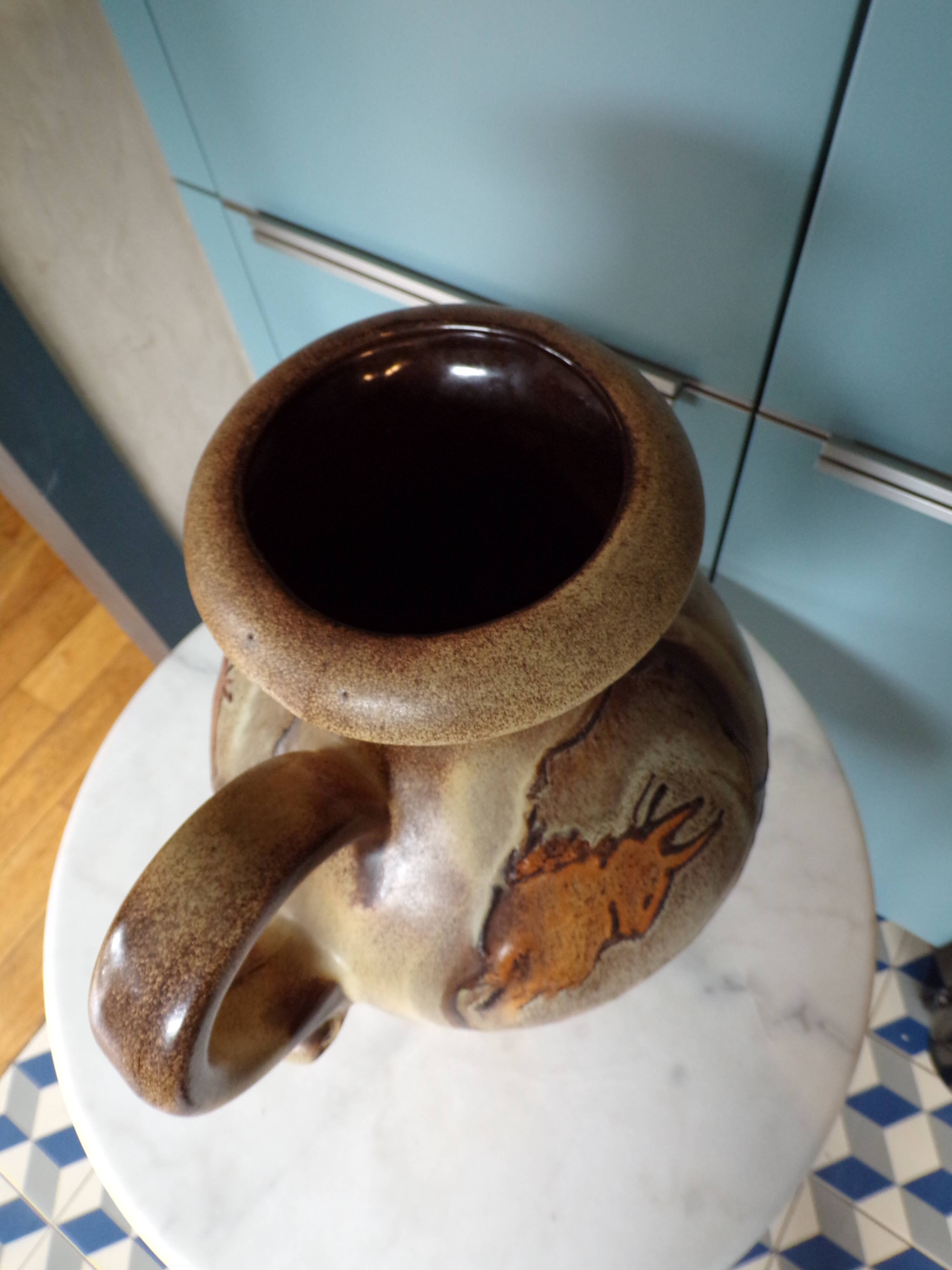 Vase WG Scheurich 490-42 decorated with cave paintings