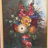 Tableau de fleurs toile encadrée