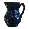 East earthenware pitcher covered blue XIXth