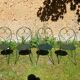 Salon de jardin ancien fer forgé 1 table 4 chaises vert wagon