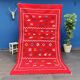 Moroccan berber carpet made ethnic red hand 132x240 cm