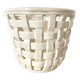 Cache pot en céramique tressée