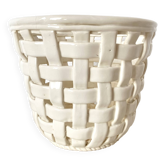 Cache pot en céramique tressée