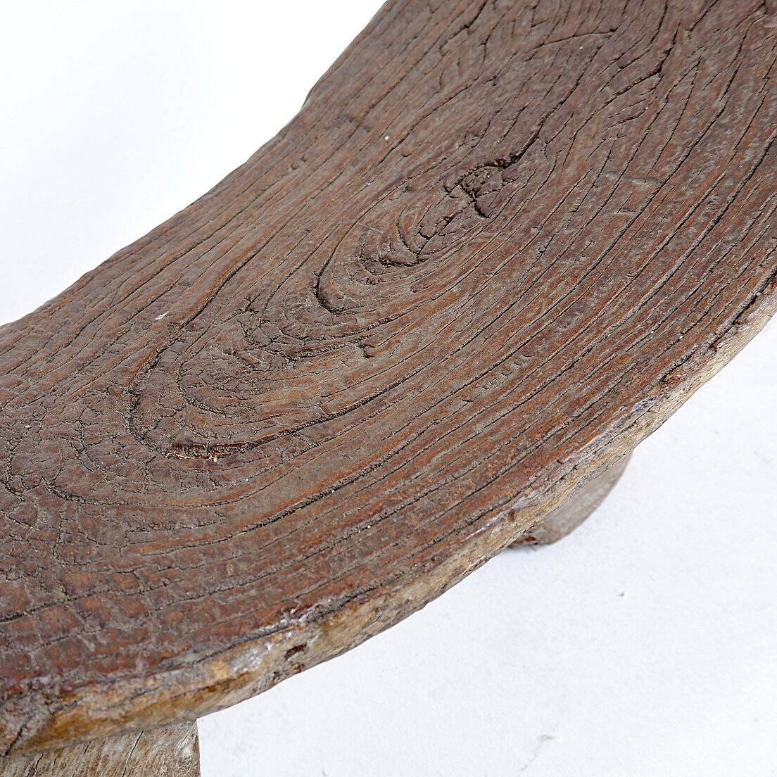 "Lobi" African tripod wooden stool from Burkina Faso