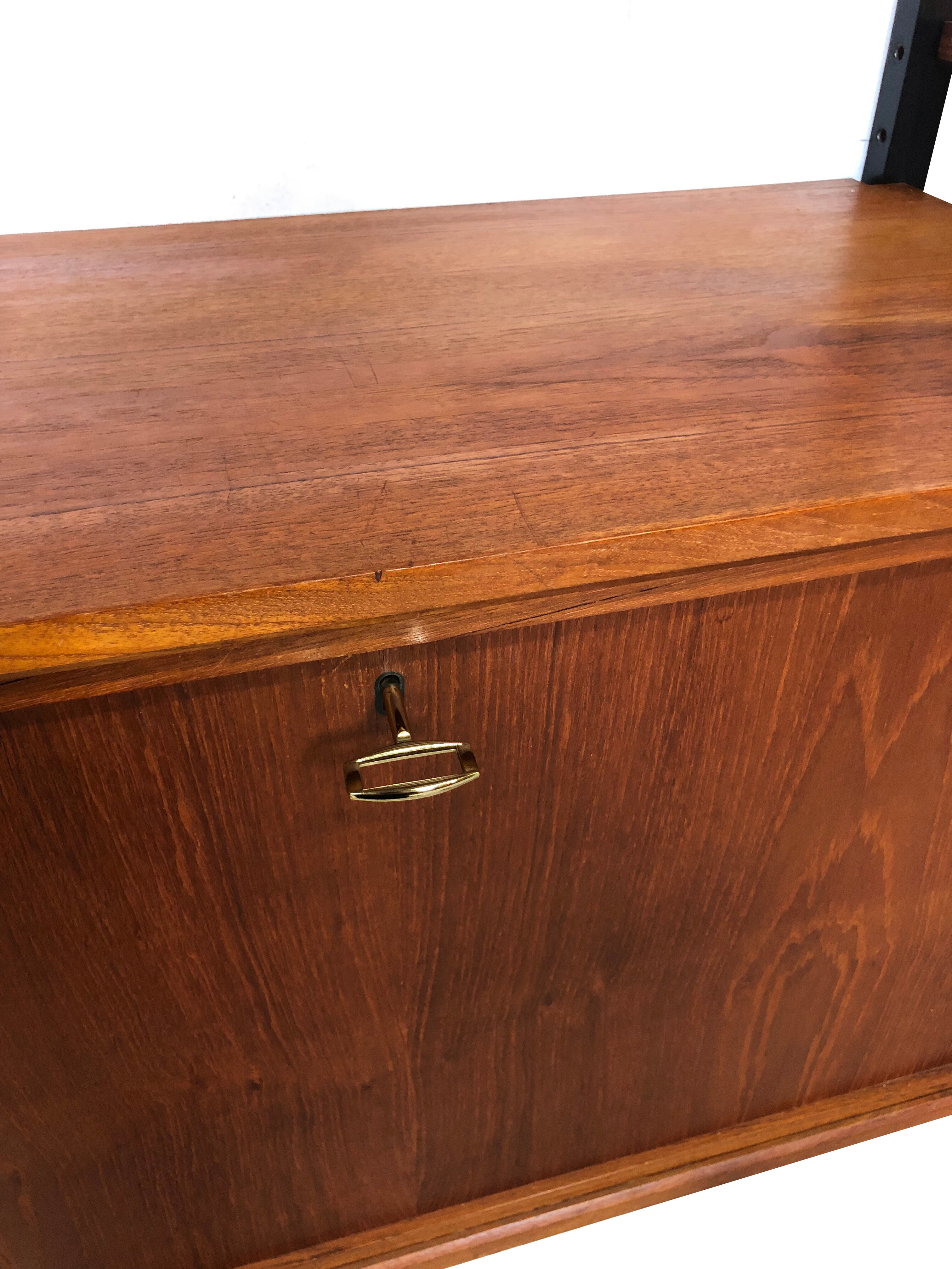 Vintage Poul Cadovius Royal System Wall Console