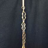 Bronze and crystal 3 light cage chandelier