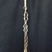 Bronze and crystal 3 light cage chandelier