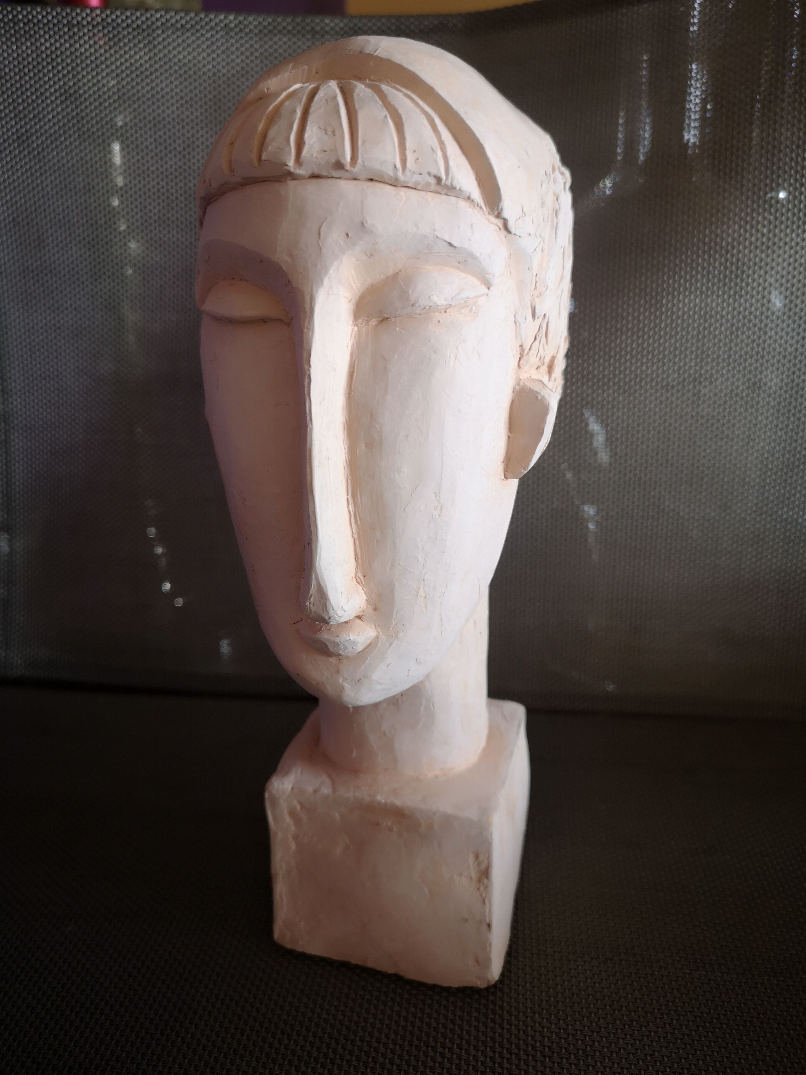 Bust woman terracotta - Inspiration Modigliani