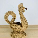 Wicker basket vintage bird of paradise