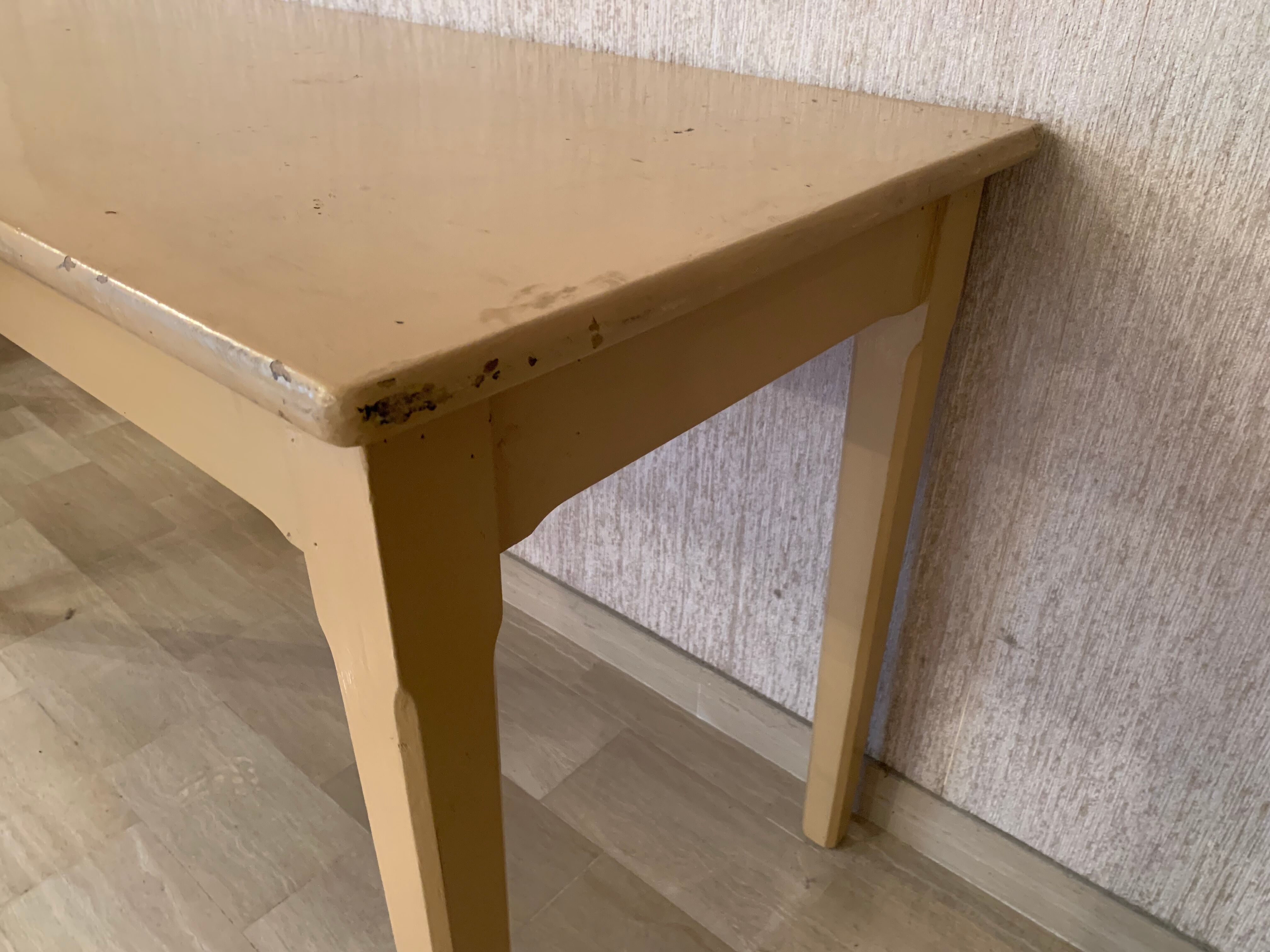 Old painted wooden table