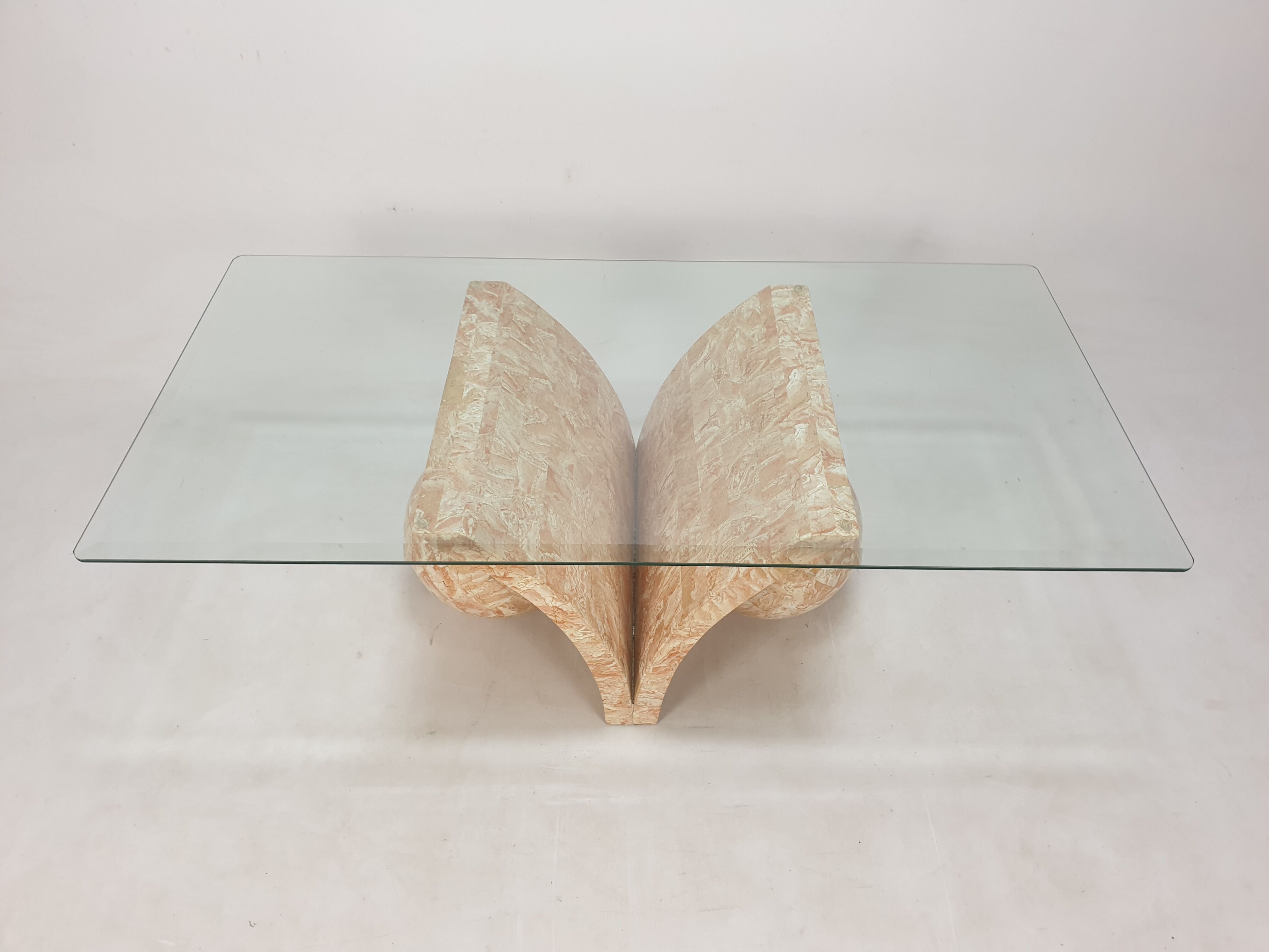 Magnussen ponte mactan stone coffee table, 1980s
