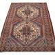 Handwoven wool antique persian area rug 124x250cm