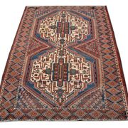 Handwoven wool antique persian area rug 124x250cm