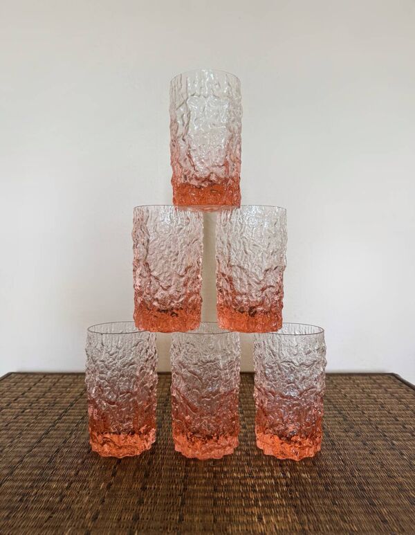 Verres Geoffrey Baxter années 60