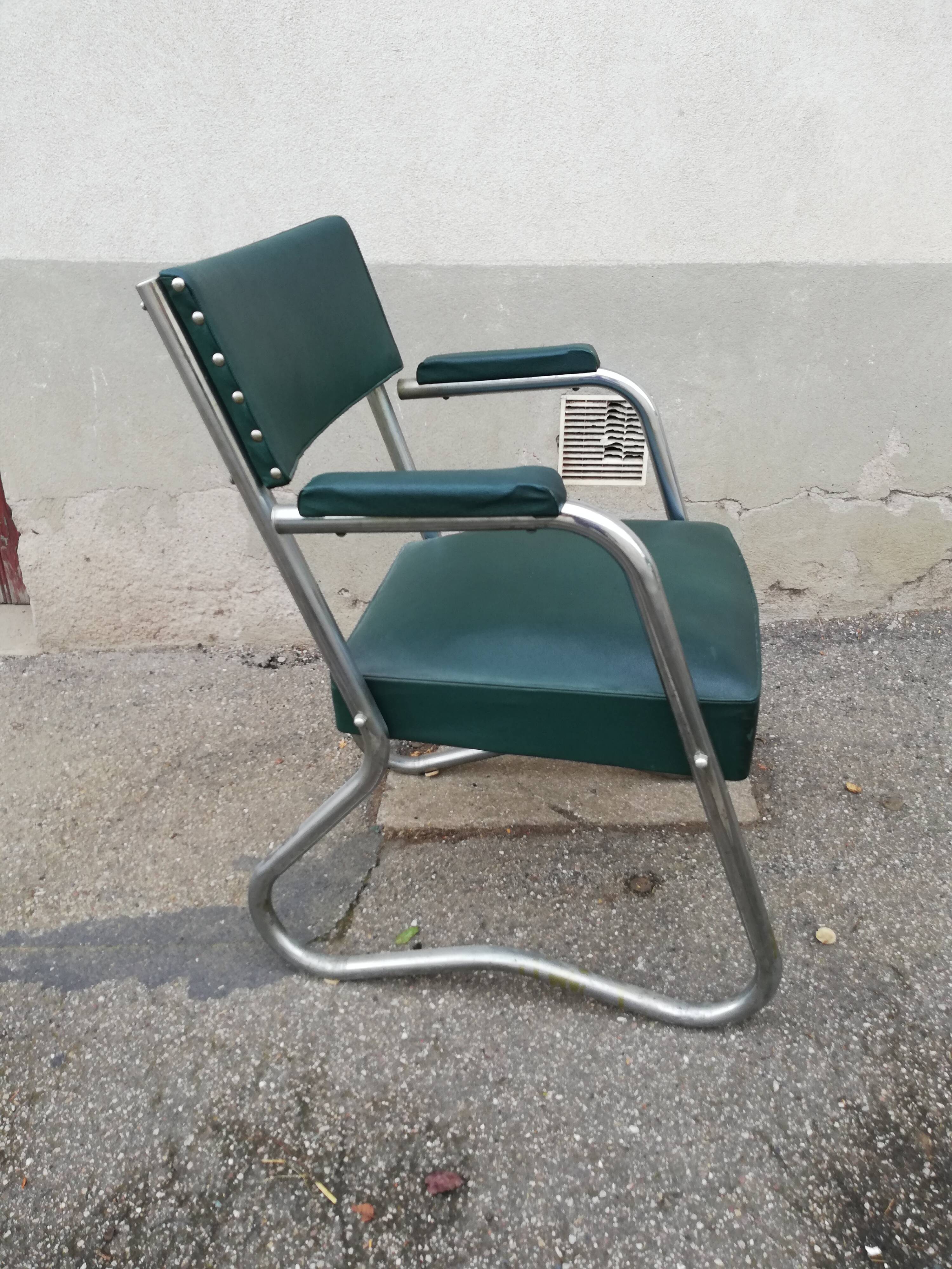 Office armchair year 50 skai green