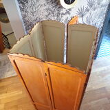 Old screen 9 wooden panels