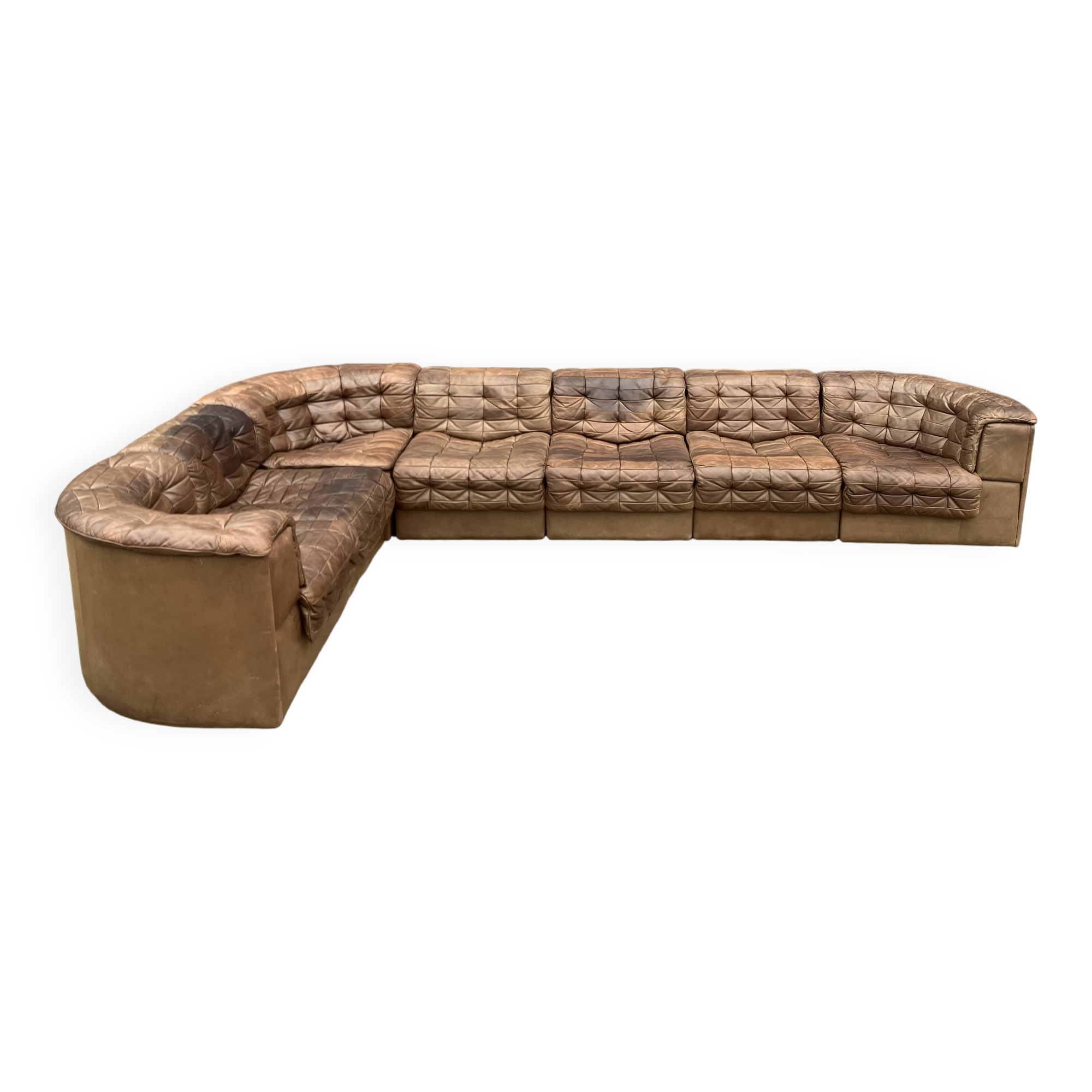 Prachtige De Sede Ds11, 7-delige set in brown patchwork