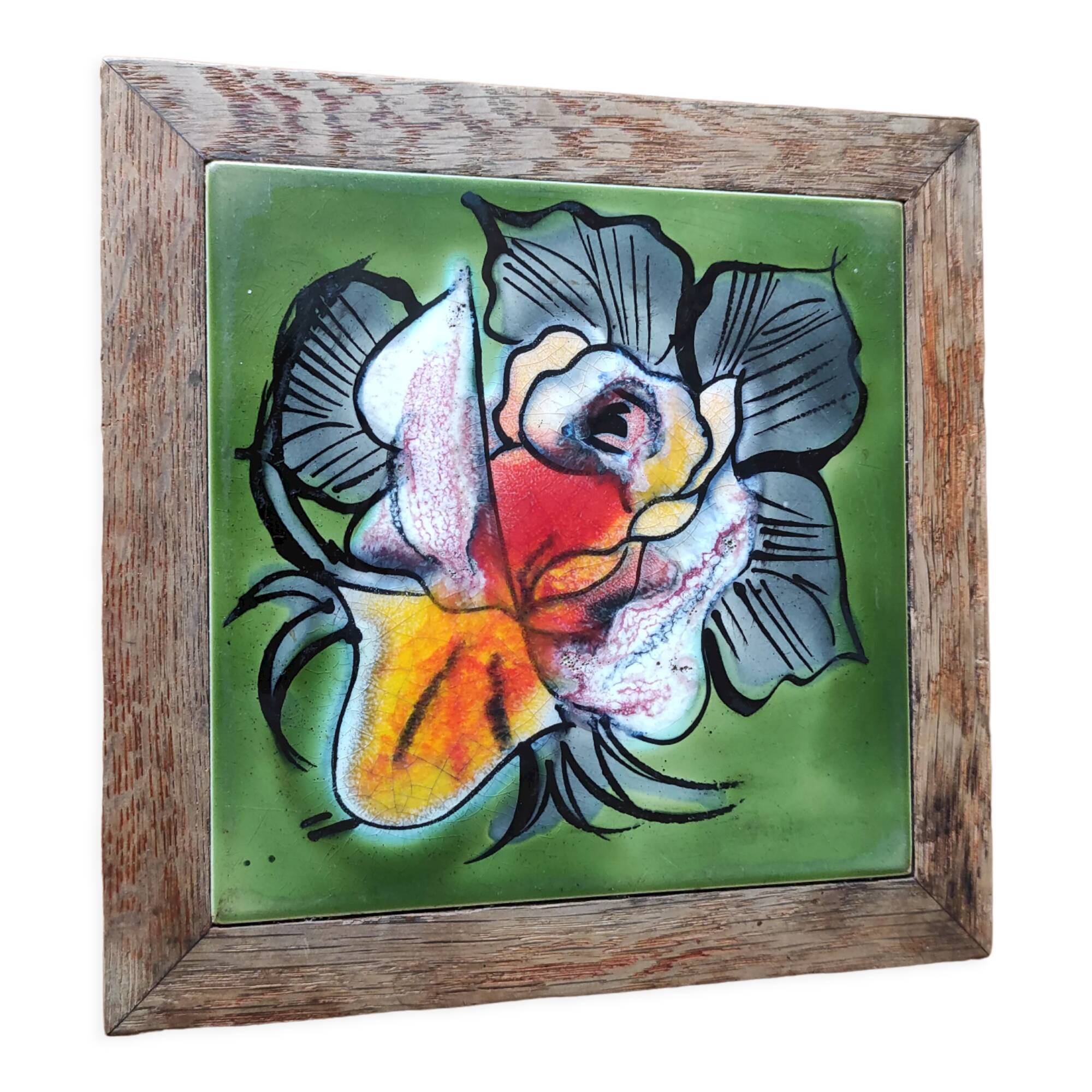 Dessous de plat avec carreau de faïence