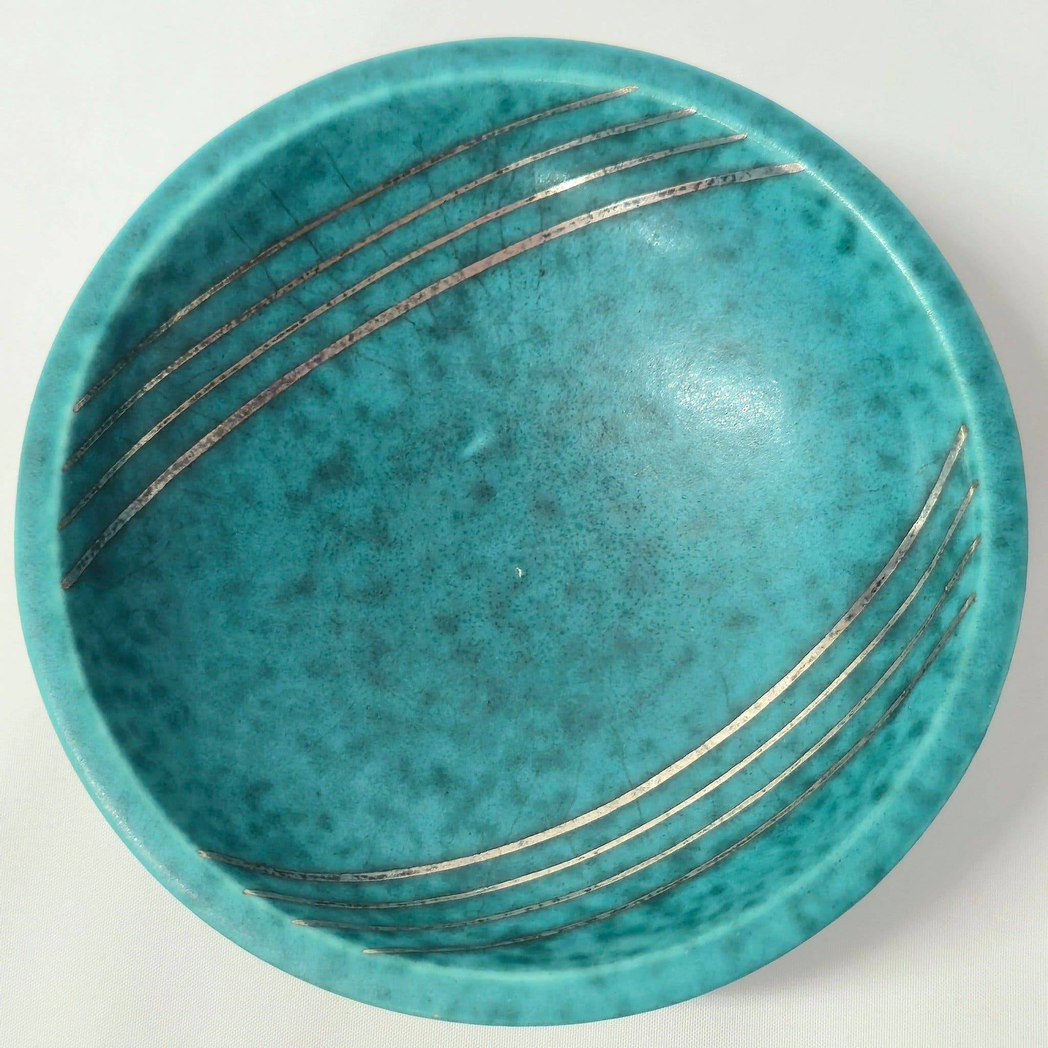 Small pocket bowl "Argenta" Wilhelm Kåge Gustavsberg Art Deco ceramic