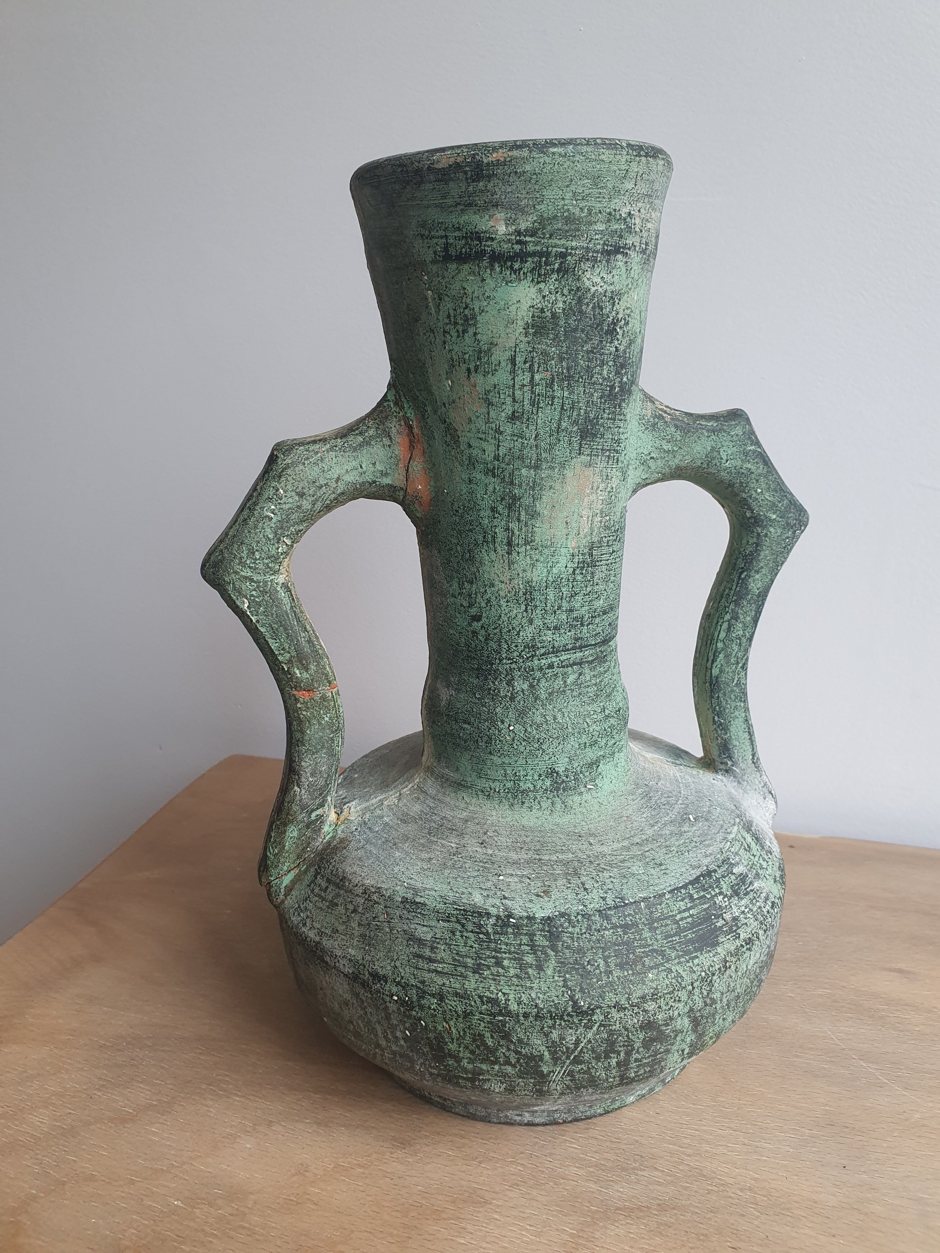 Ancient terracotta vase jar