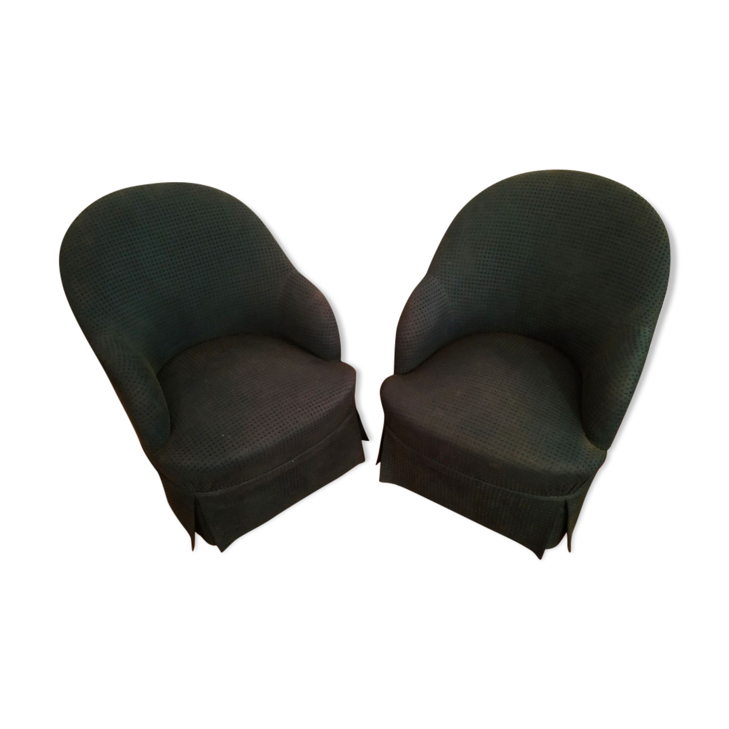 Pair of toadstool armchairs