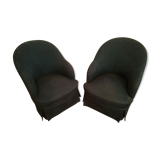 Paire de fauteuils crapaud