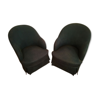 Pair of toad armchairs