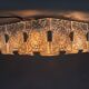 Czech Cut Glass Flush Mount Ceiling Light, Kamenický Šenov 1970s