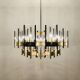 Large Italian Brutalist Chandelier by Gaetano Sciolari