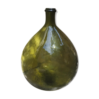 Dame-jeanne green bottle 12.6 L vintage