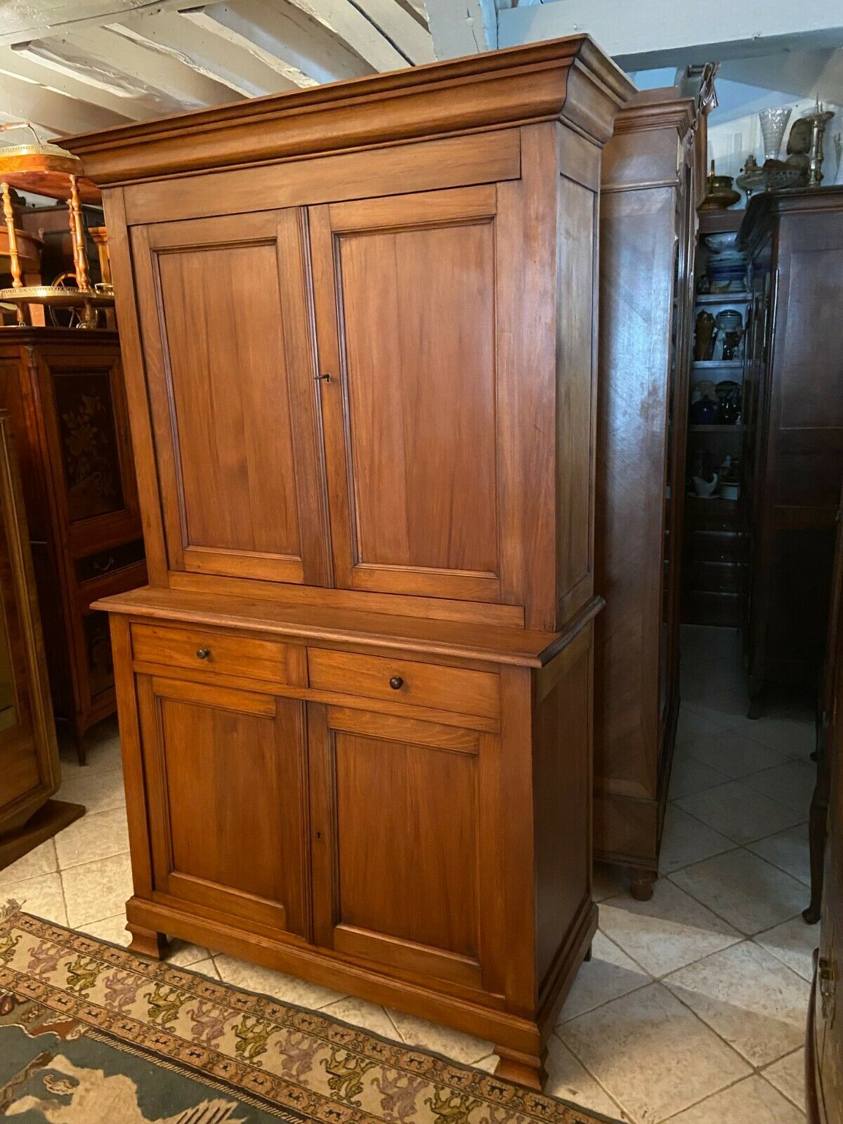 Buffet two bodies in cherry tree louis-Philippe style